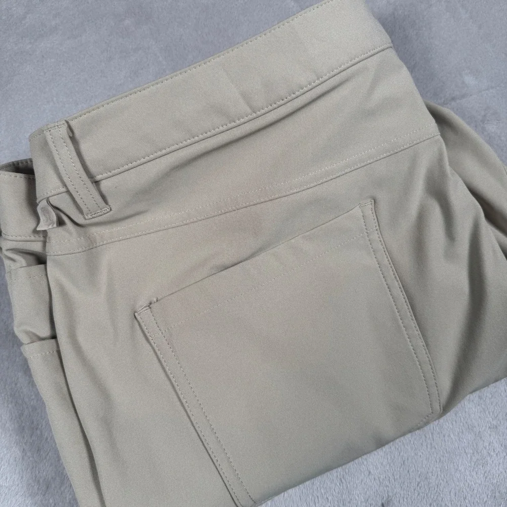 Lululemon Commission Pants Mens 40 Tan Warpstreme Chino Trousers